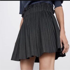 Zara Plaid A-Line Mini Skirt